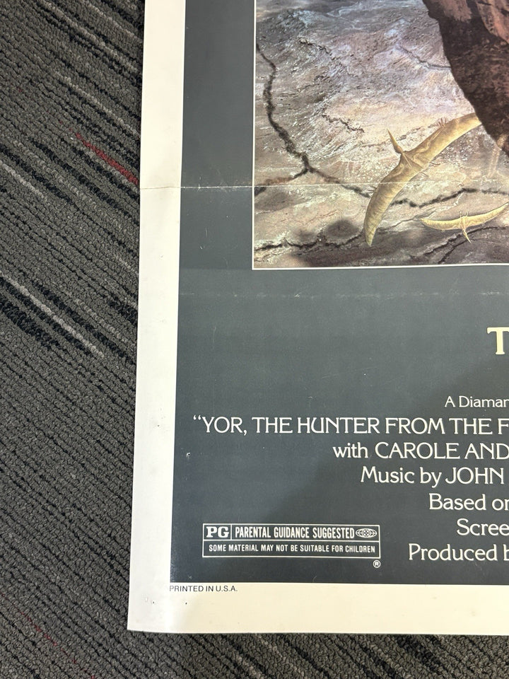 Yor The Hunter From The Future 27x41 Folded Original Movie Poster 1983 Reb Brown