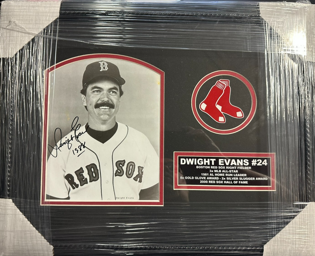 Dwight Evans Autographed 8x10 Boston Red Sox Photo Dewey
