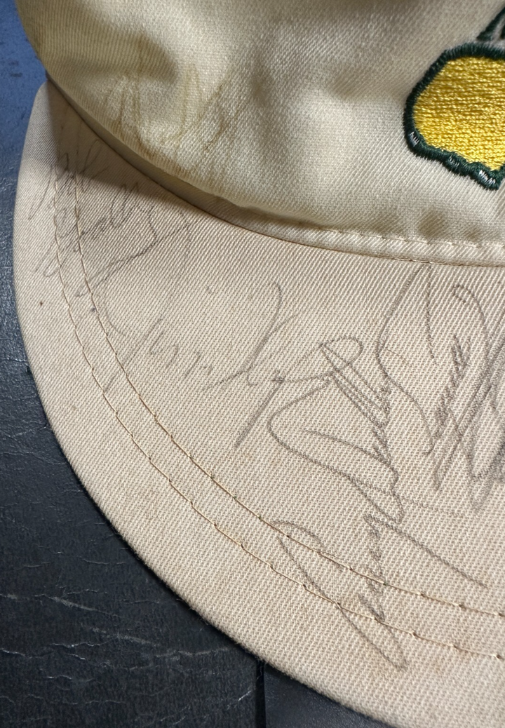 Jack Nicklaus, Strange, Zoeller, Goalby Autographed The Masters Golf Visor BAS