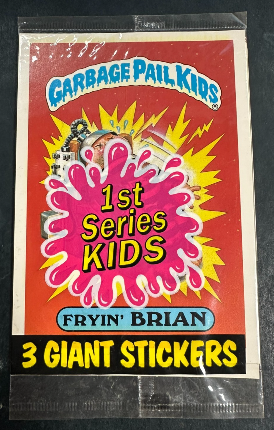 Sealed Pack 1986 Garbage Pail Kids Series 1 Jumbo 5x7 Fryin Brian Giant Stickers
