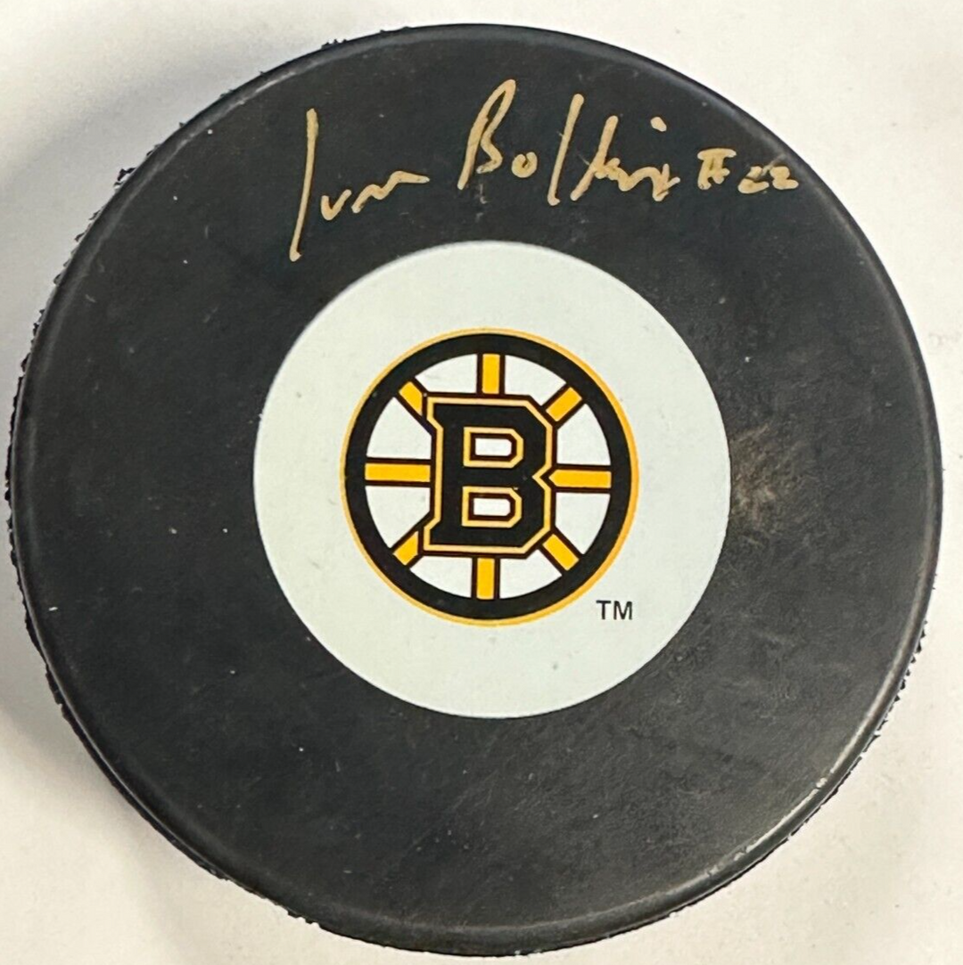 Ivan Boldirev Autographed Boston Bruins Hockey Puck BAS