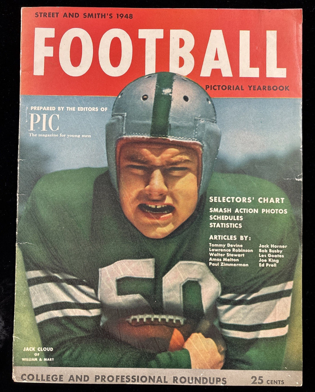 1948 Street & Smith's Football Yearbook Jack Cloud of William & Mary Cover