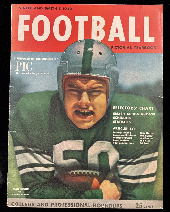 1948 Street & Smith's Football Yearbook Jack Cloud of William & Mary Cover