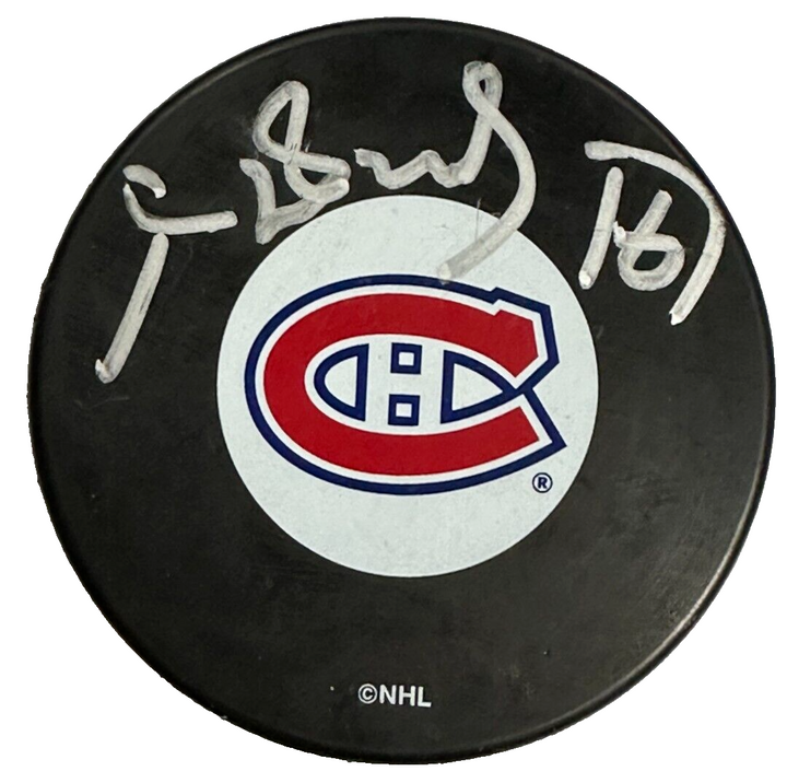 Henri Richard Autographed Montreal Canadiens Hockey Puck HOF