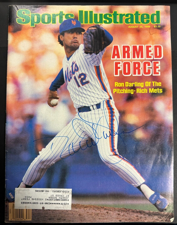 Ron Darling Autographed August 25, 1986 Issue of Sports Illustrated Magazine