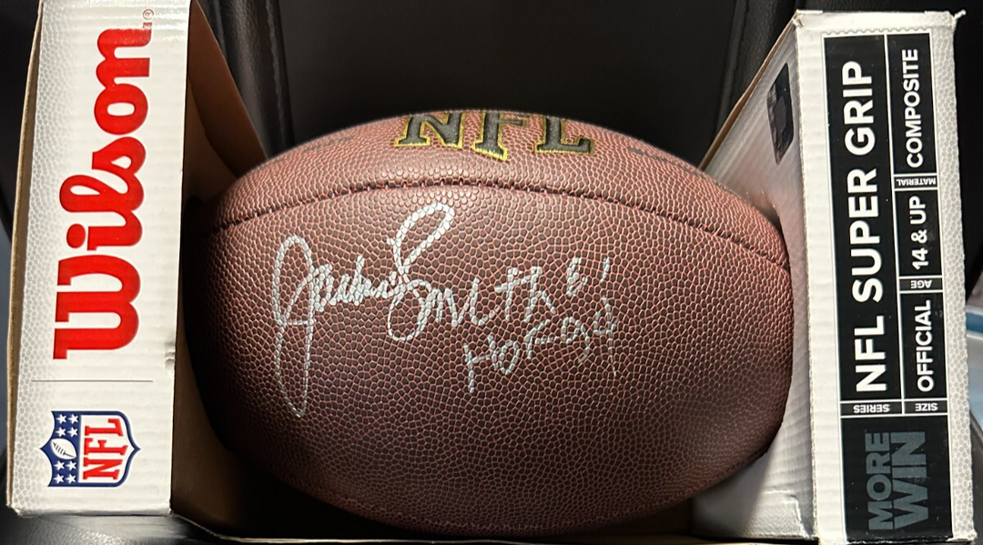 Jackie Smith Autographed Wilson NFL Super Grip Football W/ HOF 94 Cardinals