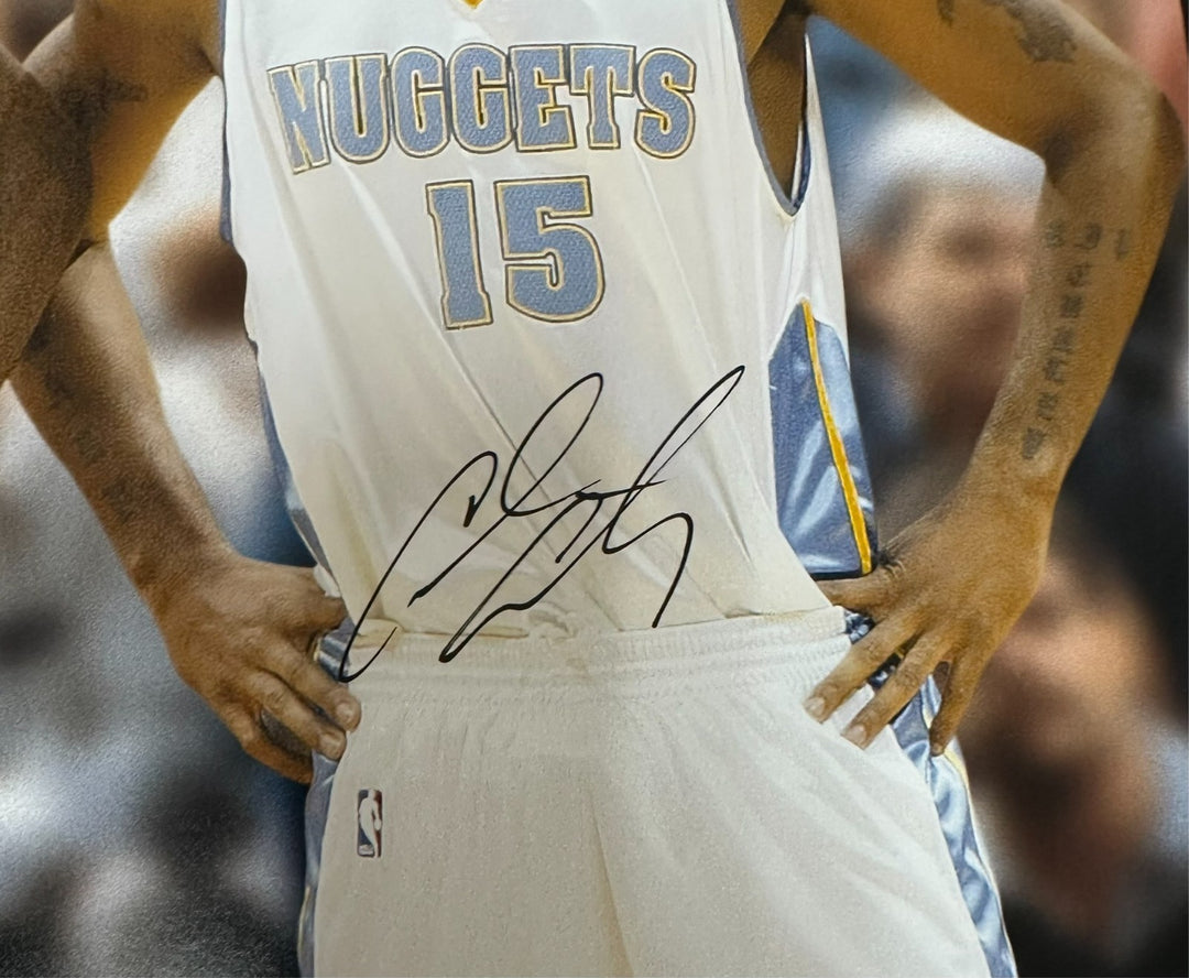 2003 LeBron James & Carmelo Anthony Signed Upper Deck 16x20 Rookie Photo /100