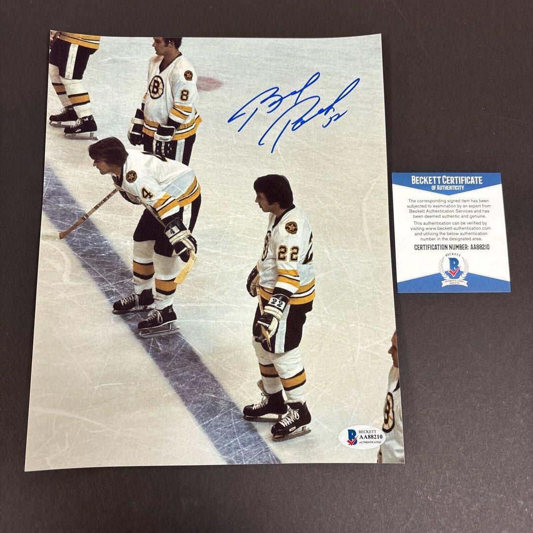 Brad Park Signed 8x10 Boston Bruins Beckett COA Sportsworld