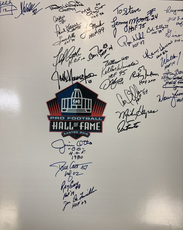 Pro Football Hall Of Fame Players Autographed Poster Jerry Rice Emmitt Smith