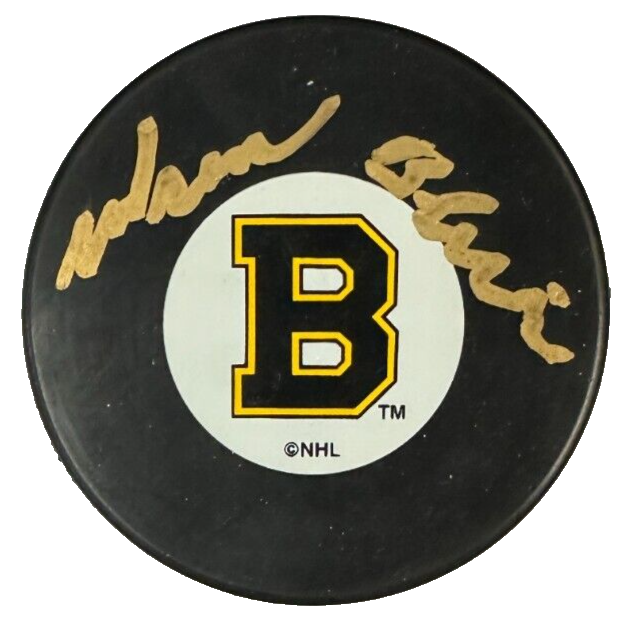 Wren Blair Autographed Boston Bruins Hockey Puck NHL