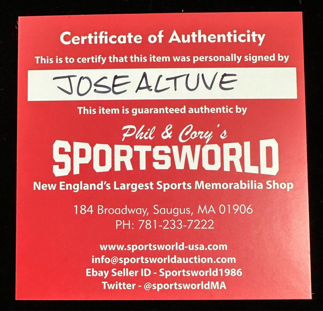 Jose Altuve Autographed Official Major League Baseball Houston Astros