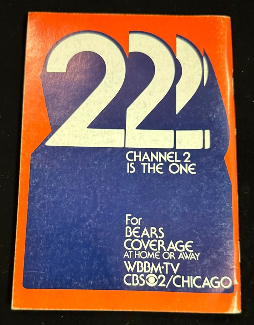 Vintage 1974 Chicago Bears Football Yearbook Douglas Garrett Huff NFL