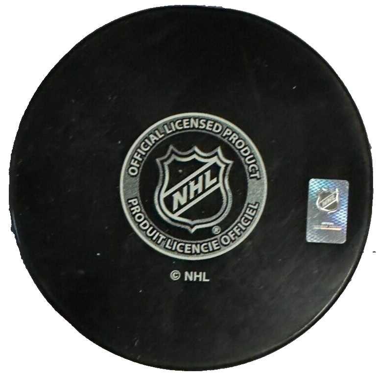Jim Harrison Autographed Boston Bruins Hockey Puck NHL