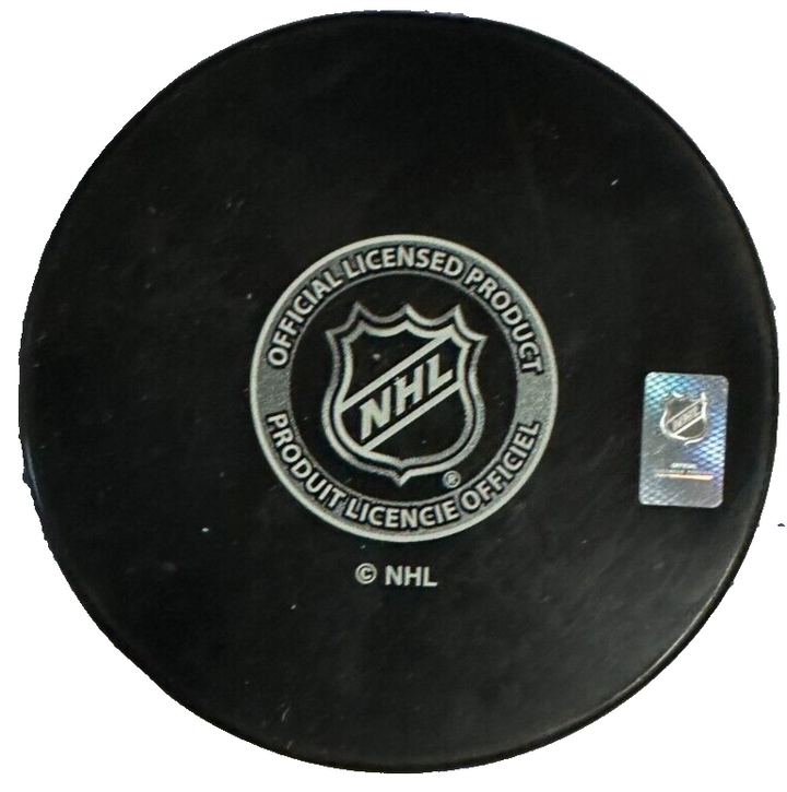 Jim Harrison Autographed Boston Bruins Hockey Puck NHL