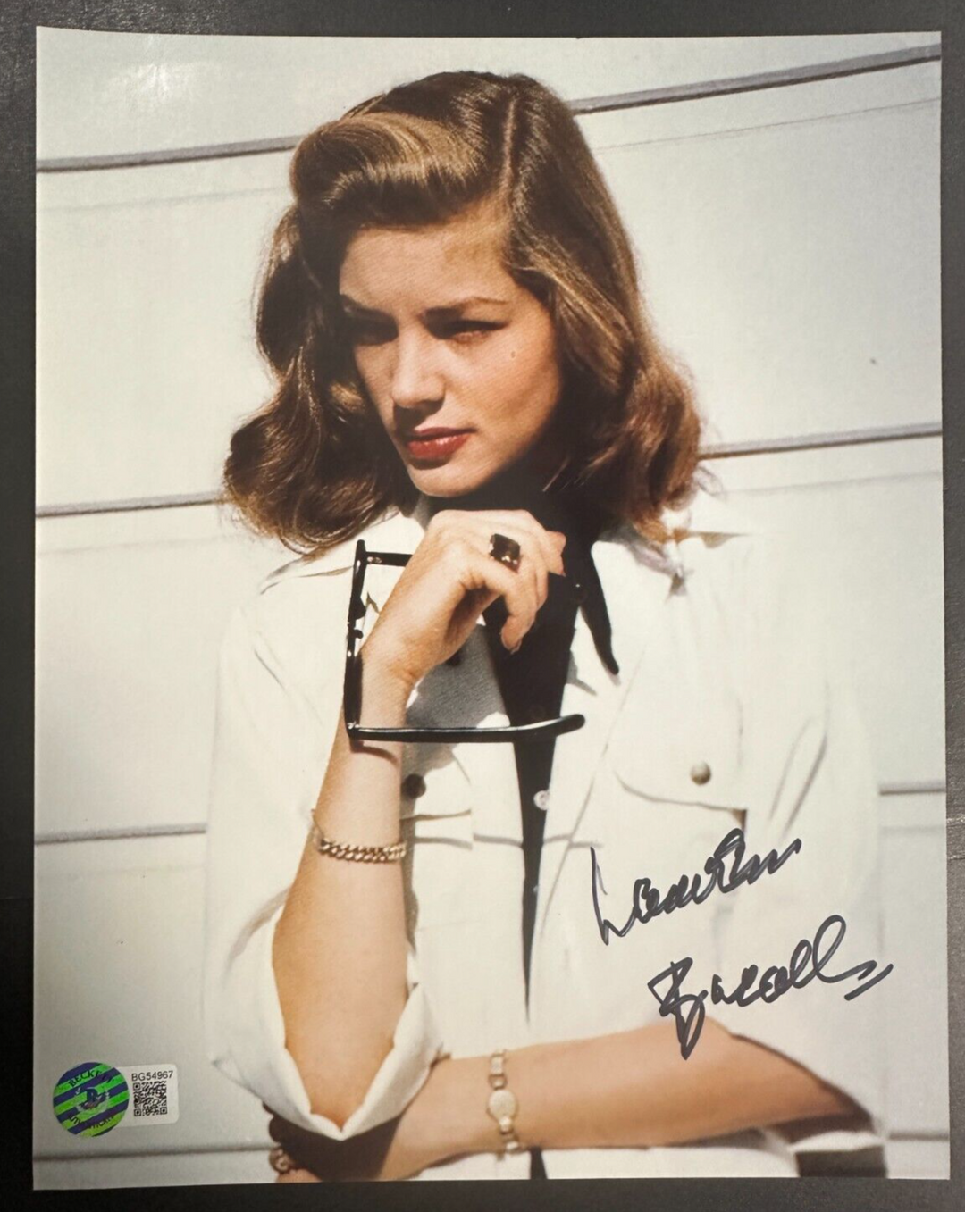 Lauren Bacall Autographed 8x10 Photo BAS