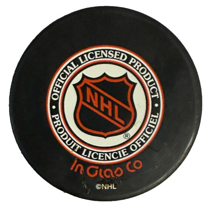 Cal Gardner Autographed Boston Bruins Hockey Puck NHL