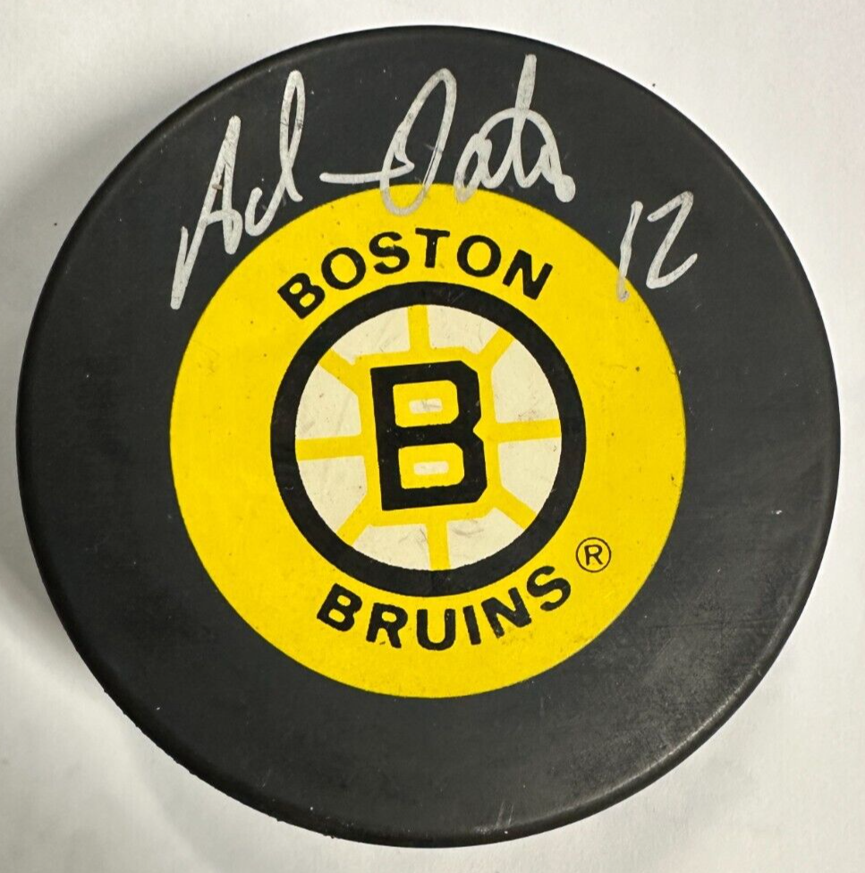 Adam Oates Autographed Boston Bruins Hockey Puck HOF