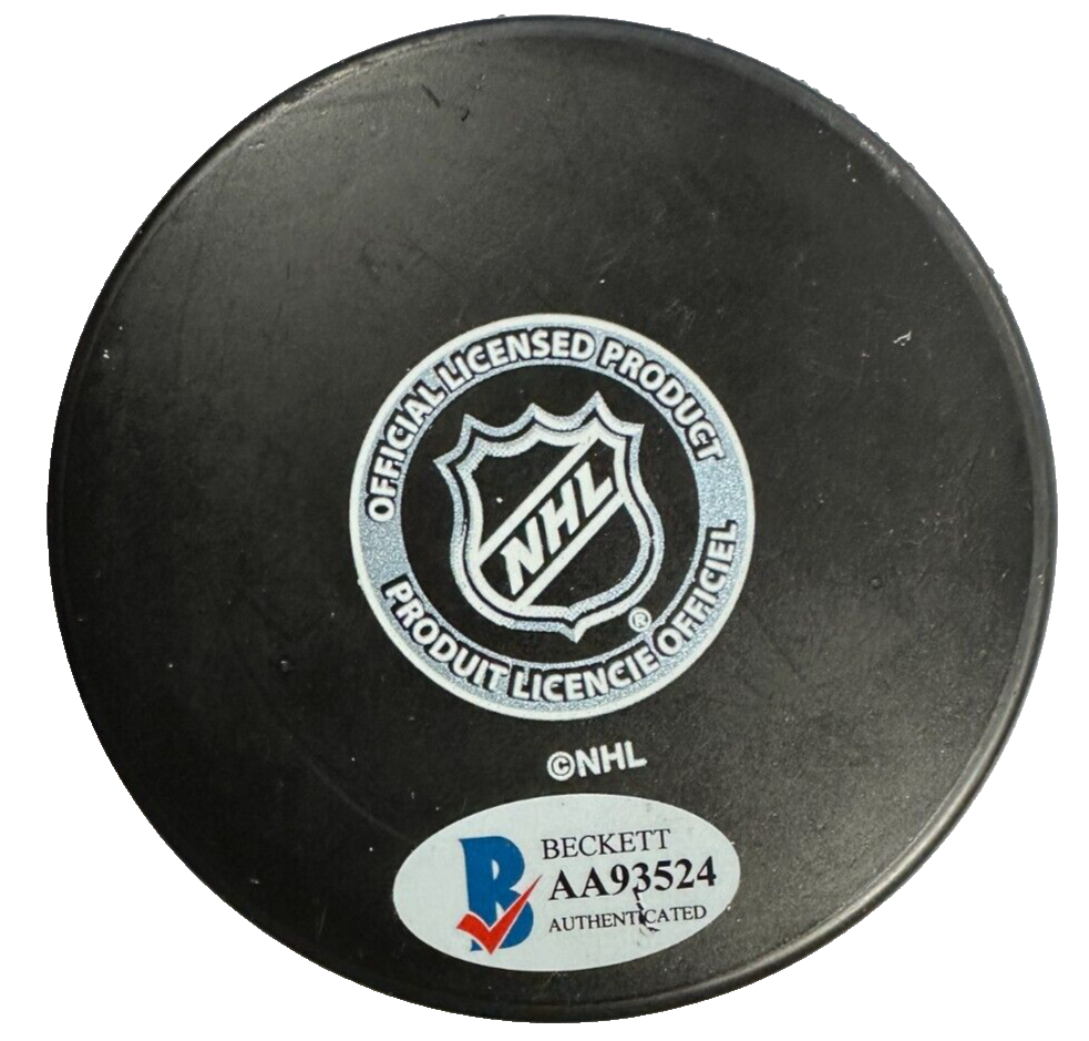Mark Recchi Autographed Montreal Canadiens Hockey Puck BAS HOF