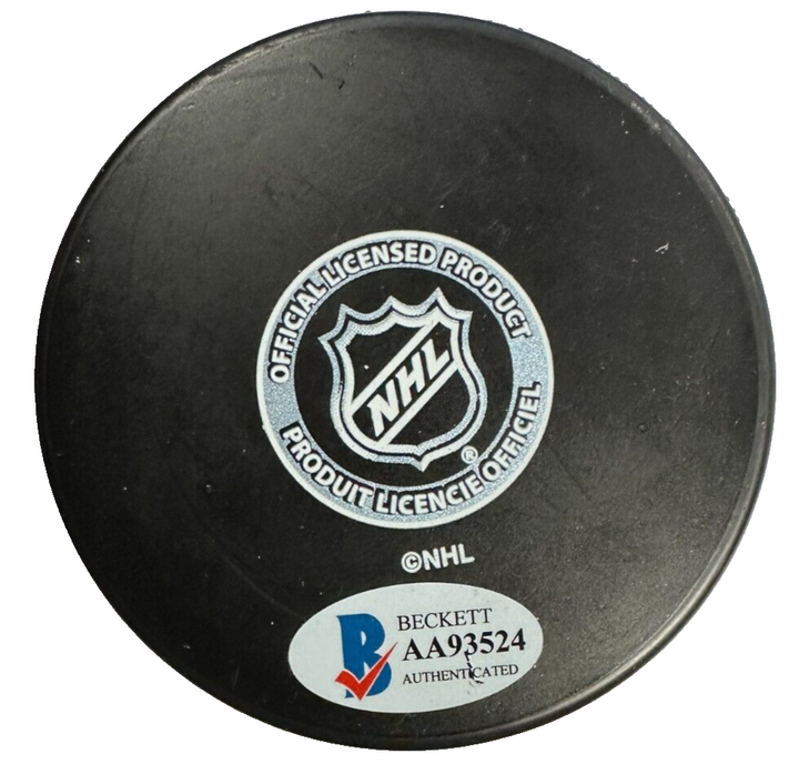 Mark Recchi Autographed Montreal Canadiens Hockey Puck BAS HOF