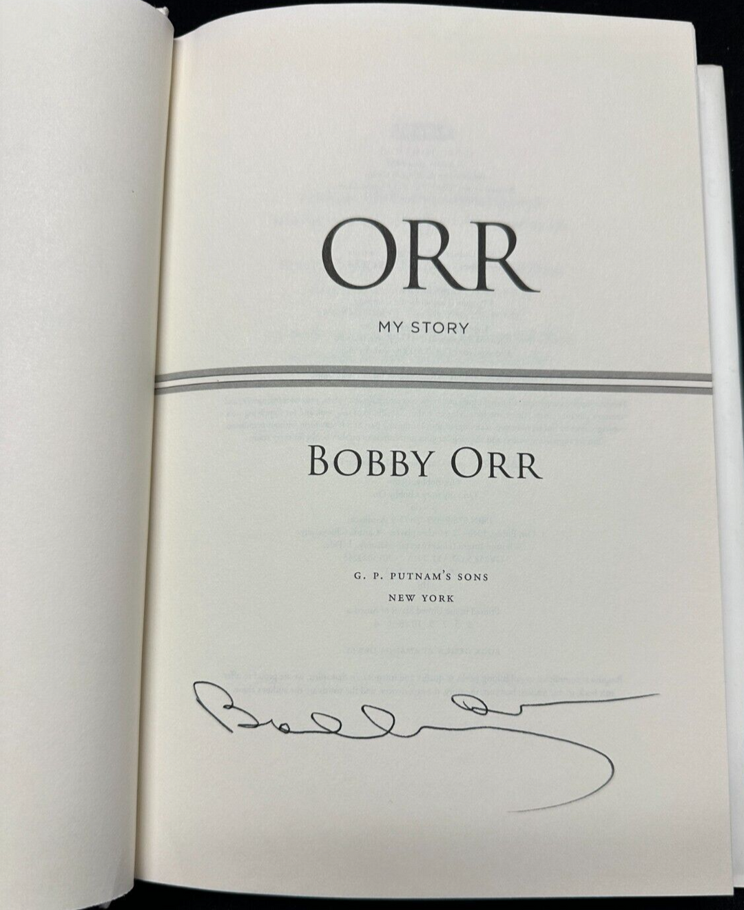 Bobby Orr Autographed My Story Book Authentic Autograph