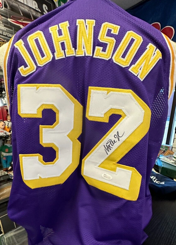 Magic Johnson Autographed Los Angeles Lakers Jersey JSA NBA