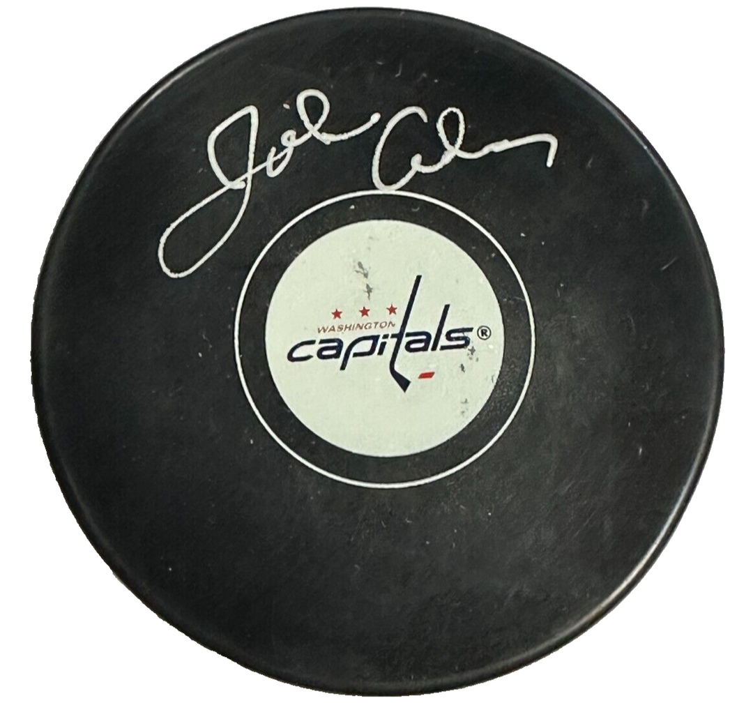 John Adams Autographed Washington Capitals Hockey Puck NHL