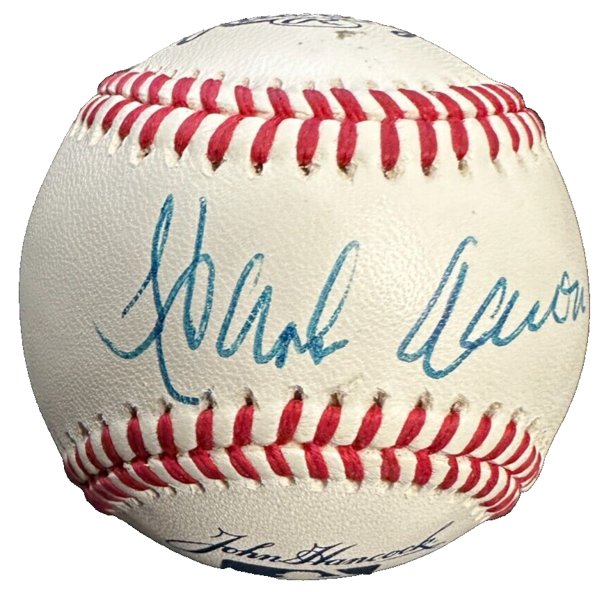 Hank Aaron Autographed Rawlings John Hancock Commemorative Baseball BAS HOF