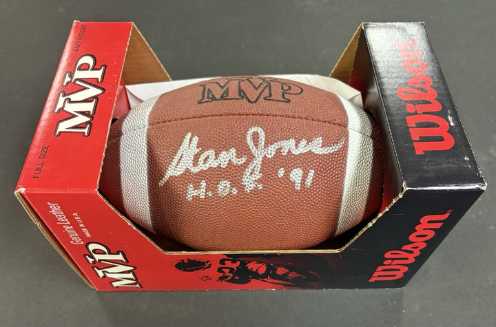 Stan Jones Signed Inscribed Football Hall Of Fame 1991 COA Chicago Bears
