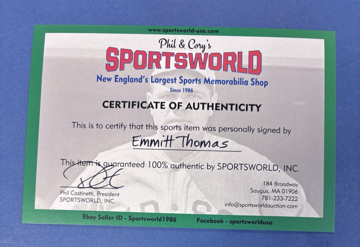 Emmitt Thomas HOF Signed Wilson Football Kansas City Chiefs Sportsworld COA