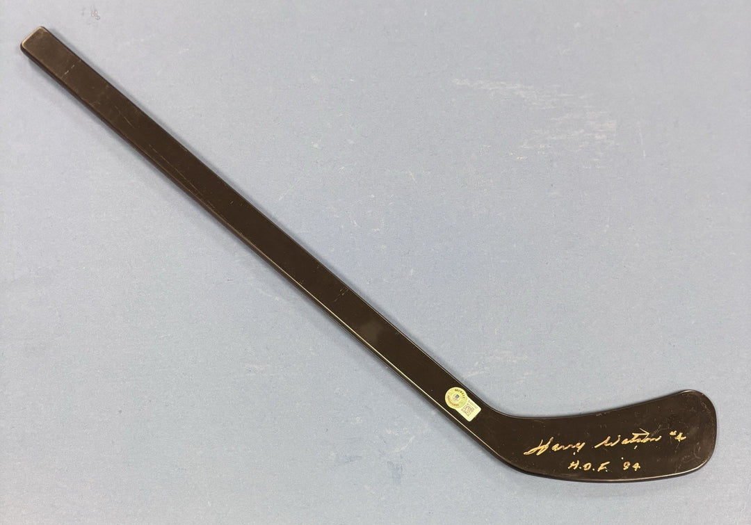 Harry Watson HOF 94 Signed Mini Stick Beckett Toronto Maple Leafs