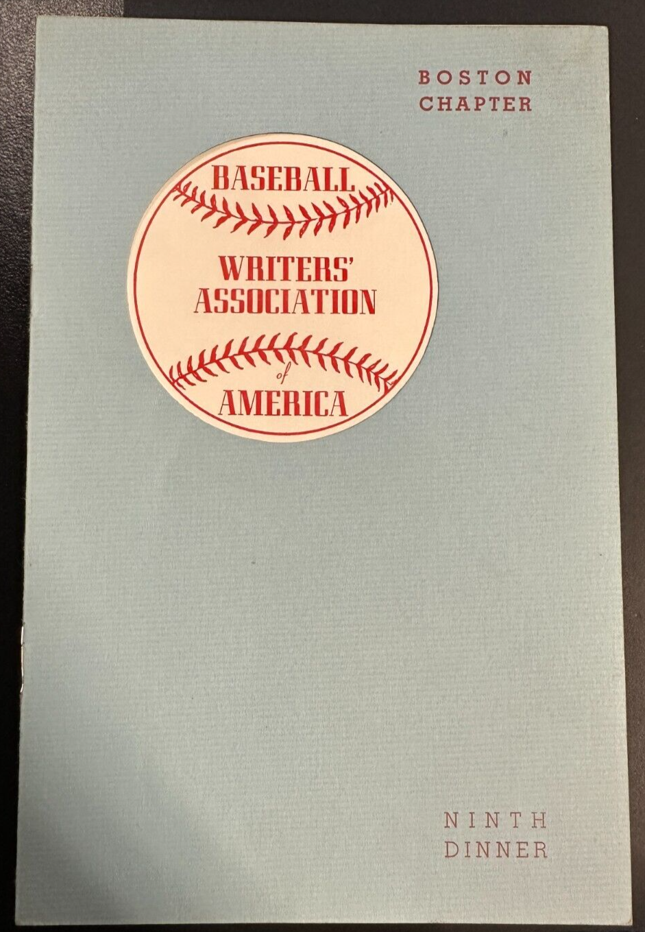 Feb 2, 1950 Eleventh Annual Baseball Writers Association America Dinner Program