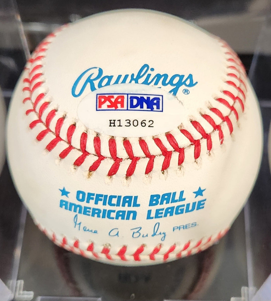 Herb Plews Signed American League Baseball Boston Red Sox Senators Korea PSA COA