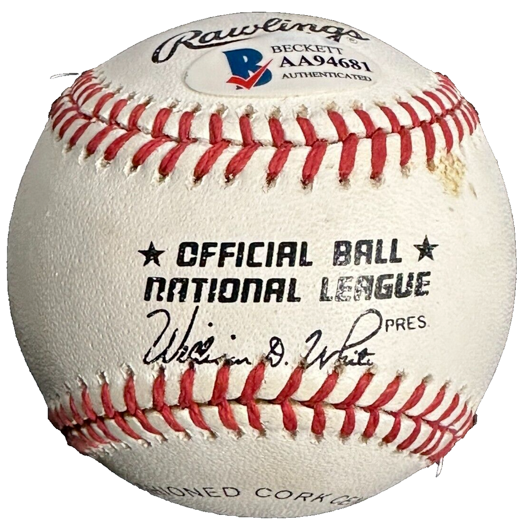 Marv Throneberry Autographed William White National League Baseball BAS