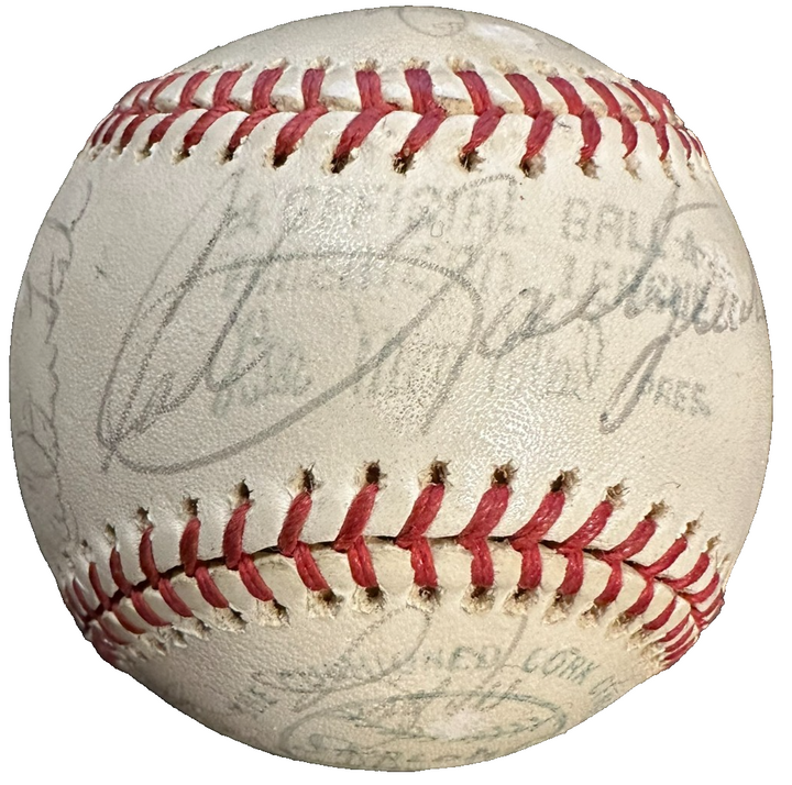 1976 Boston Red Sox Team Autographed Baseball Yaz Tiant Fisk Jenkins