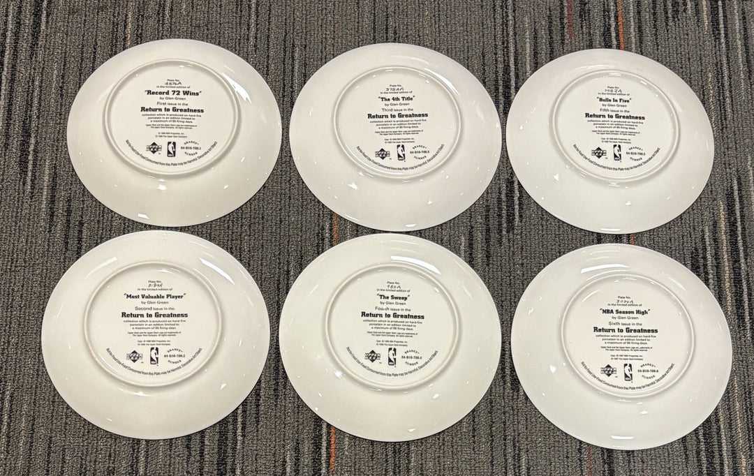 Michael Jordan Upper Deck Return To Greatness Porcelain Plate Set Of 12