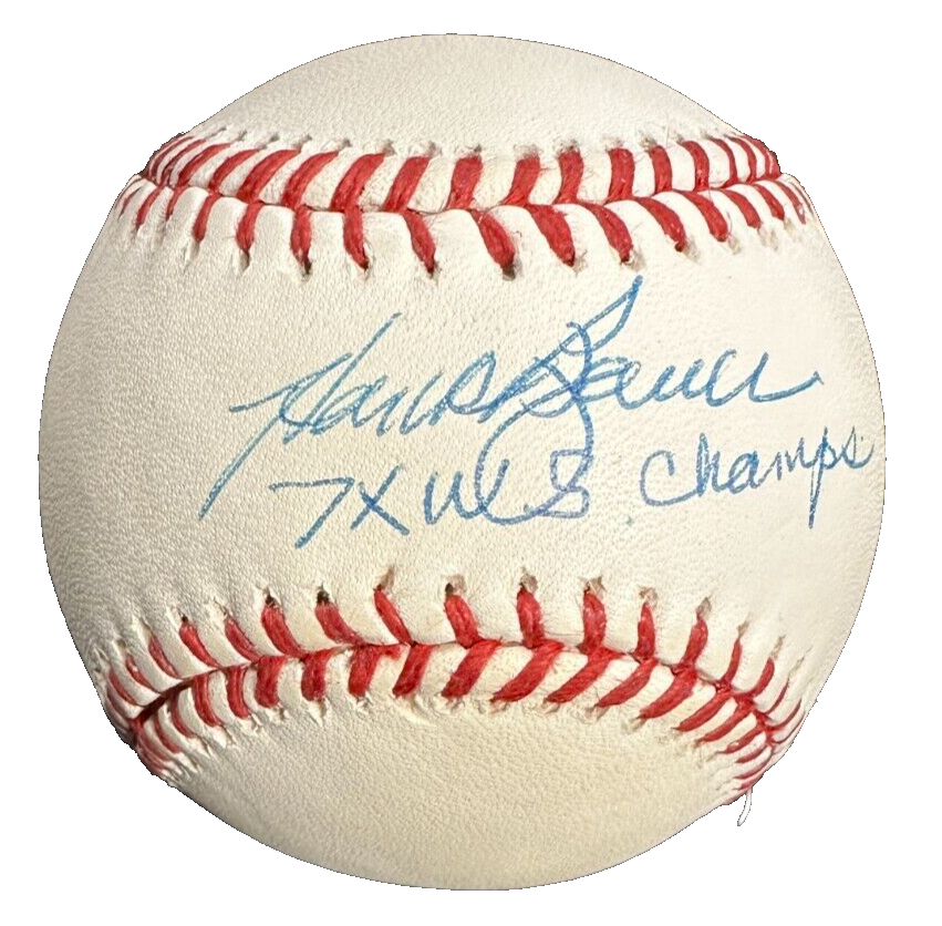 Hank Bauer Autographed Official Major League Baseball W/ 7x WS Champs