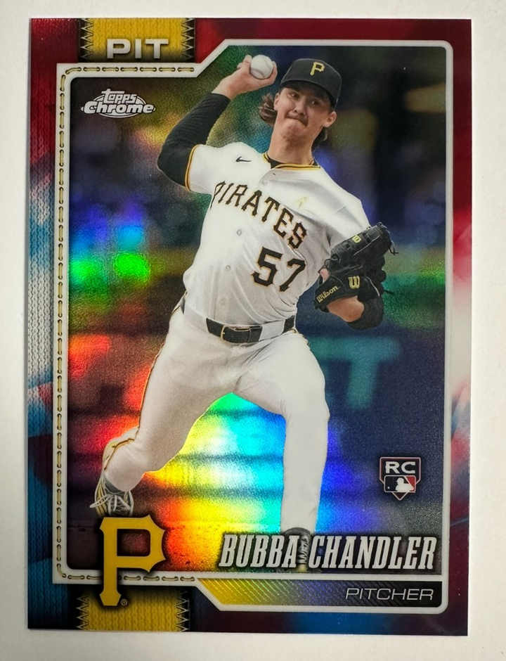 Topps 2026 Chrome Bubba Chandler RC Pirates Red White & Blue Parallel