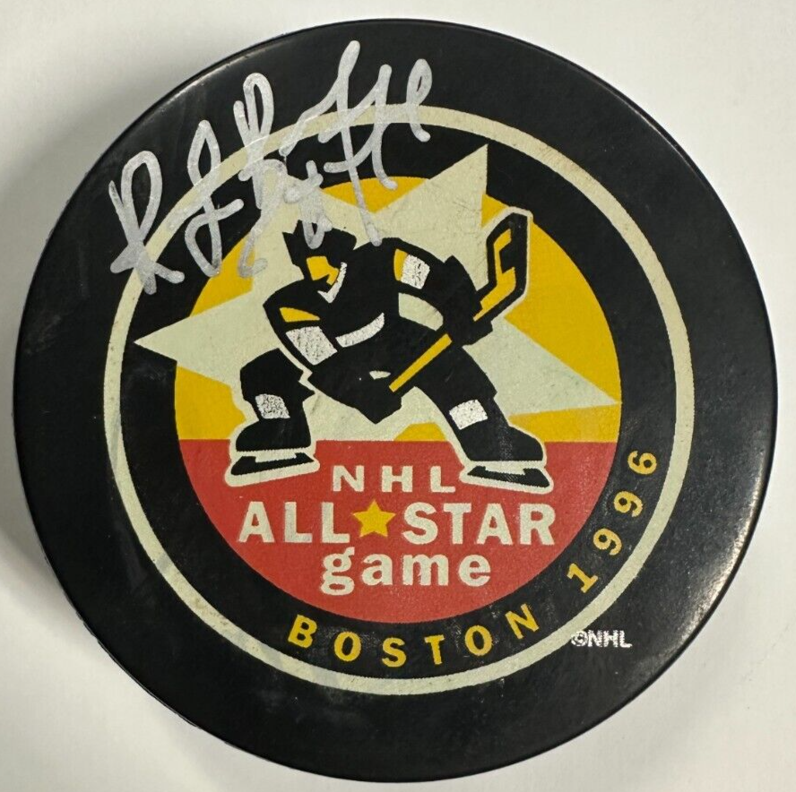 Ray Bourque Autographed 1996 All-Star Game Official Game Puck HOF