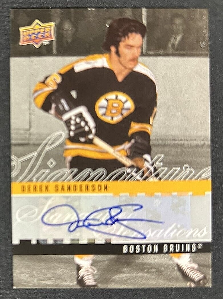 2008-09 Upper Deck Hockey Series 2 Derek Sanderson Autographed Card