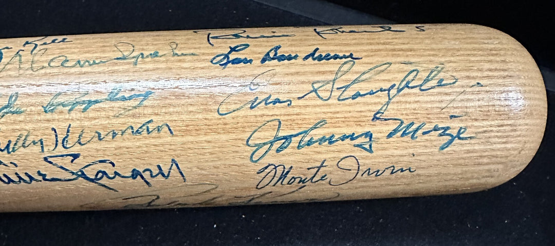 Baseball Hall of Famers Autographed Bat Spahn Stargell Winfield Robinson