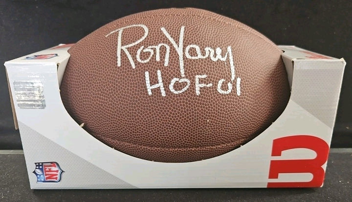Ron Yary Signed HOF Inscribed Wilson NFL Bronze Series Football Schwartz COA