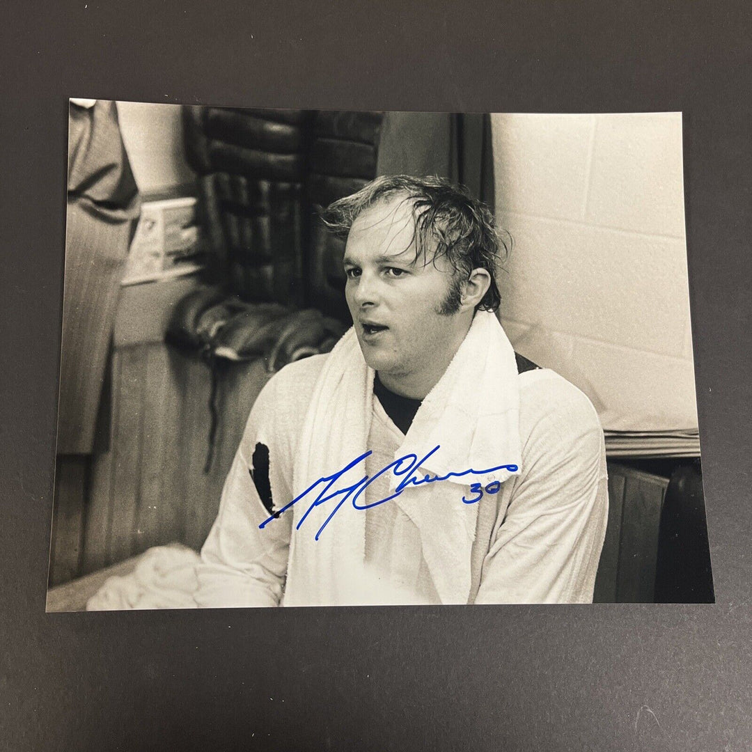 Gerry Cheevers Signed 8x10 Boston Bruins Sportsworld