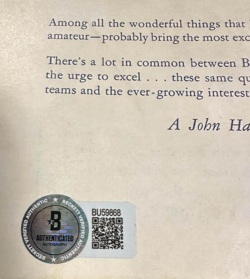 Bob Cousy Signed 1959 Celtics & Warriors Program Chamberlain 1st Game Vs Russell