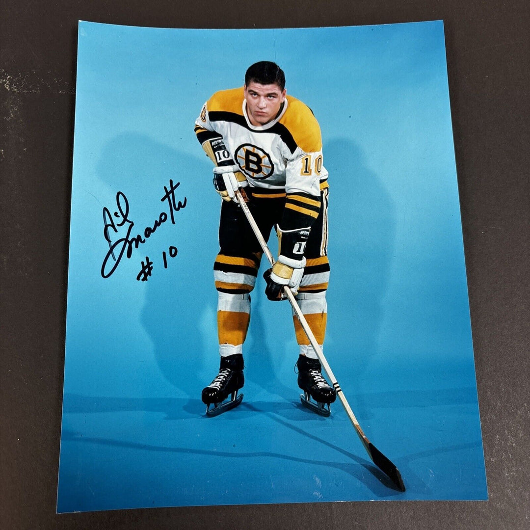 Gilles Marotte Signed 8x10 Boston Bruins Sportsworld