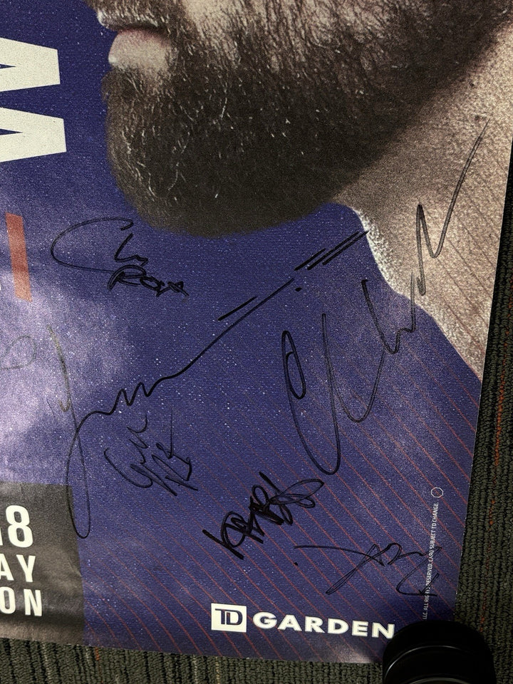 UFC Fight Night 10/18/19 Boston Signed Poster 24 Signatures Reyes Weidman 42/125