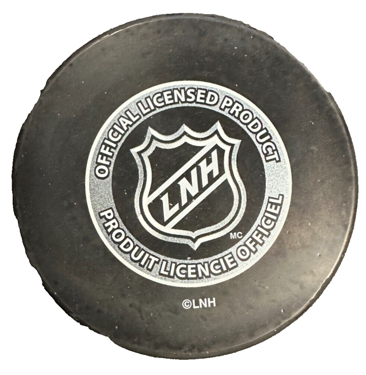 Derek Morris Autographed Boston Bruins Hockey Puck NHL