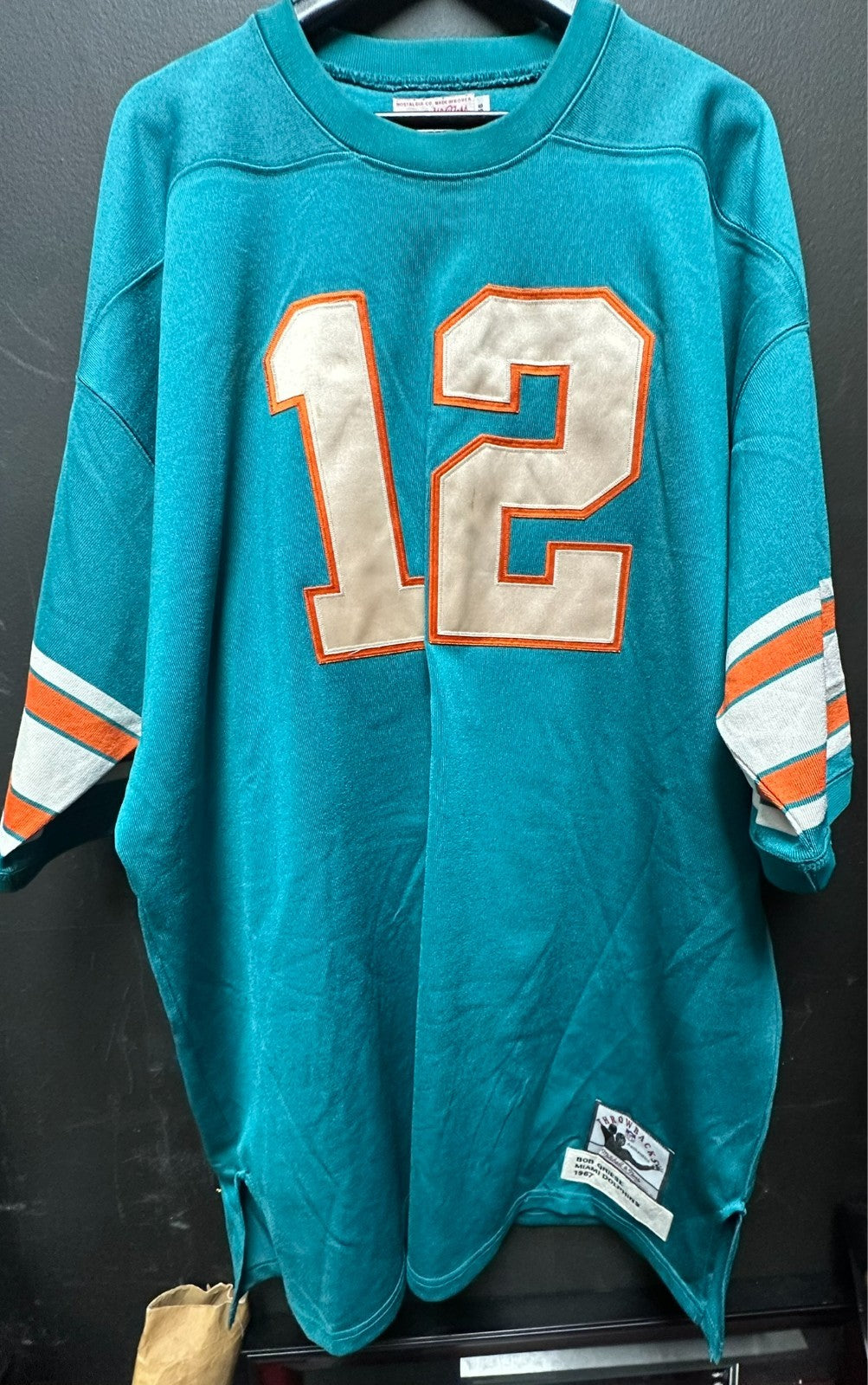 Bob Griese 1967 Miami Dolphins Mitchell & Ness Throwback Jersey NFL SZ 56