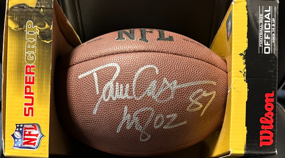 Dave Casper Autographed Wilson NFL Super Grip Football W/ HOF 02 Raiders