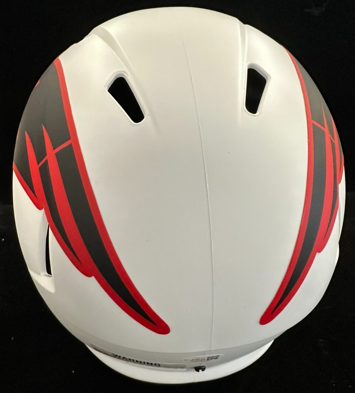 Will Campbell Signed New England Patriots Red Lunar Eclipse Full Size Helmet JSA