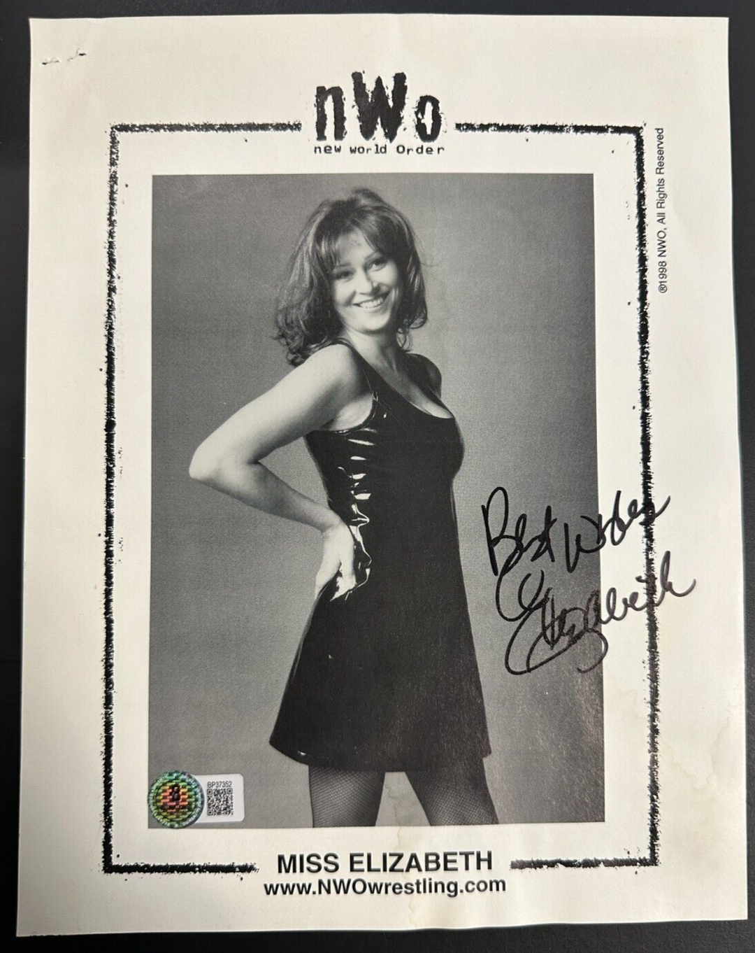 Miss Elizabeth Autographed 8x10 NWO Promo Photo BAS